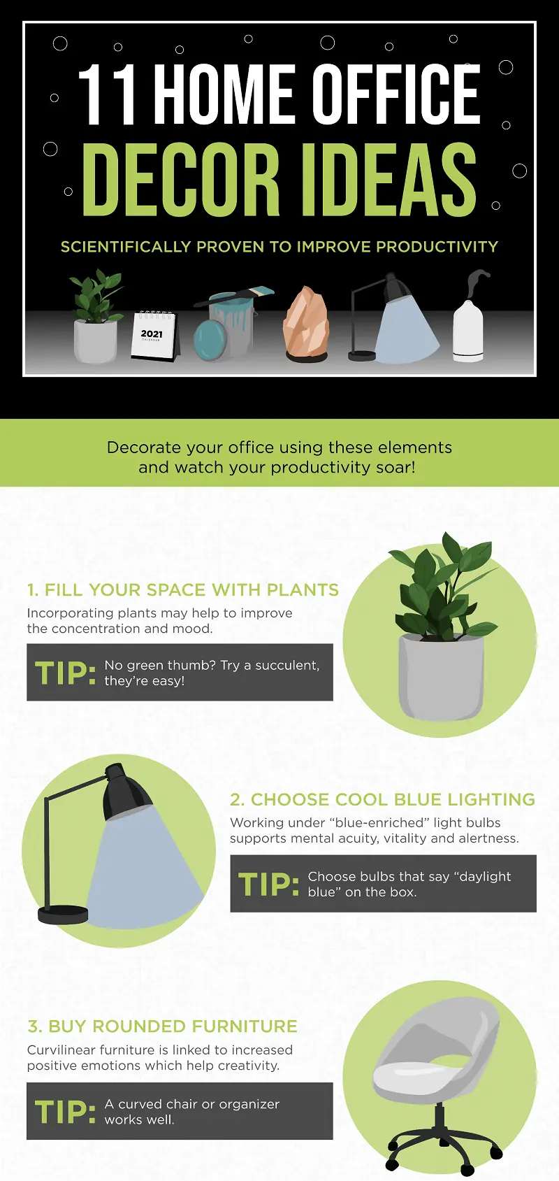 Infographic - Home Office Decor for Improved Productivity